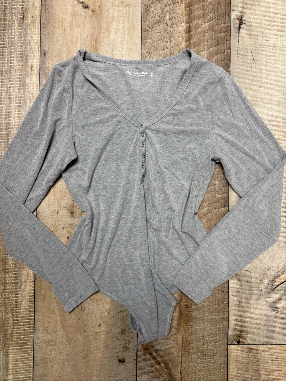 Abercrombie & Fitch Bodysuit In Grey